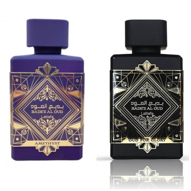 Decant/Sample Badee Al Oud Pack Lattafa Amethyst and (Oud For Glory) EDP  10mlx2