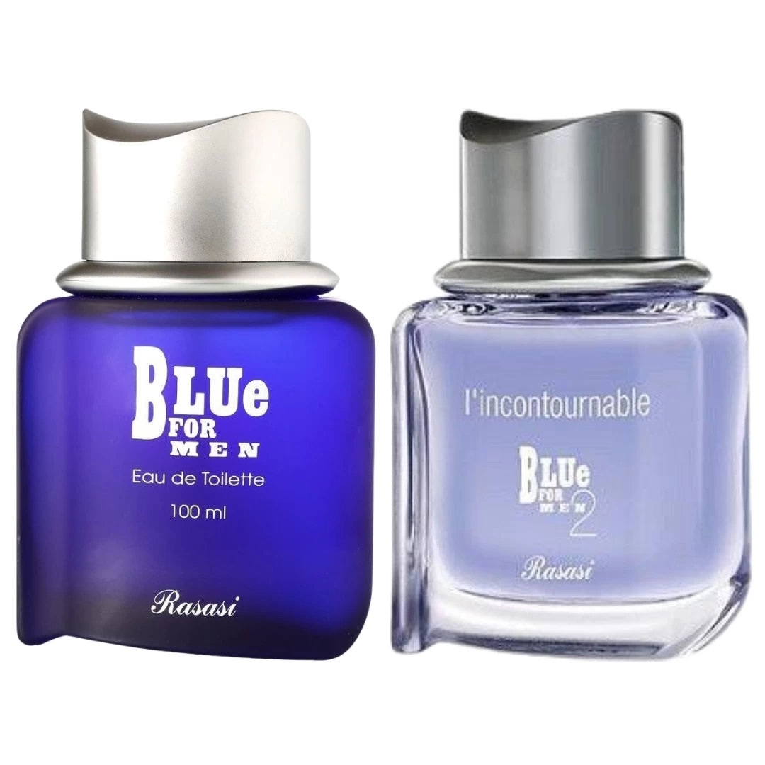 Decant/Sample Pack Of Rasasi Blue And l'incontournable Blue For Men 2 EDT 10mlX2