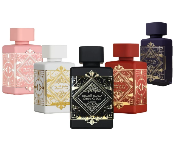 Decant/Sample Lattafa Badee Al Oud Pack (Noble Blush, Honor & Glory, Oud for Glory, Sublime & Amethyst ) For Men And Women EDP 10mlX5